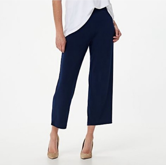 SUSAN GRAVER Essentials Regular Liquid knit Crop Pants - Picture 1 of 8